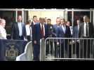 Trump arrives in Manhattan courtroom and denounces a "witch hunt"