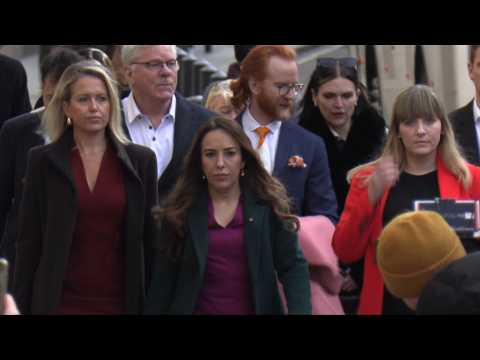 Stella Assange arrives at London court as extradition appeal decision expected