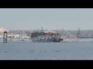 Images of the collapsed Baltimore bridge