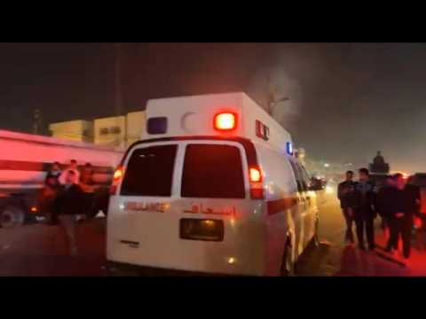 Scene after deadly drone strike on Iraqi capital