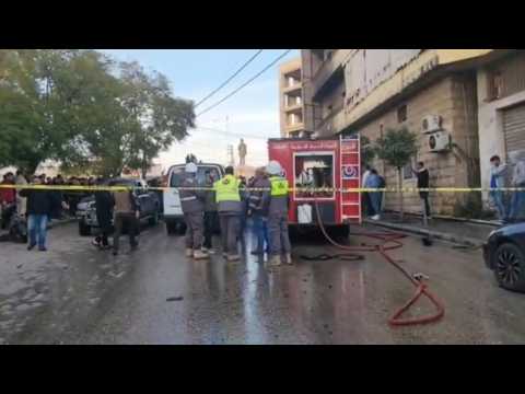 Aftermath of Israeli strike on Hezbollah official in Lebanon