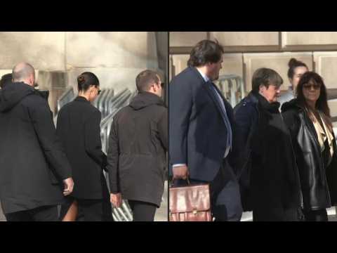 Dani Alves' lawyers and relatives arrive in court for the second day of the rape trial