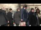 Dani Alves' lawyers and relatives arrive in court for the second day of the rape trial