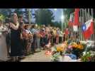 Mourners continue to gather outside ex-Chile President Pinera's home after his death