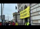Climate activists stage demo at Unilever HQ in London ahead of company's profits announcement