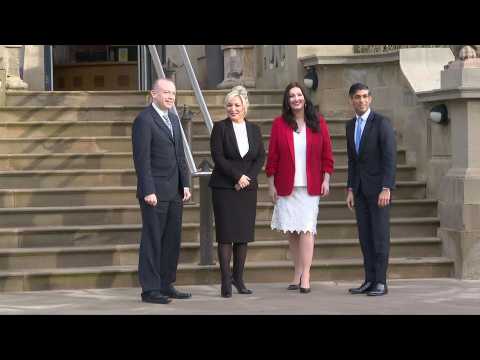 New Northern Irish leaders welcome UK PM Sunak to Stormont Castle