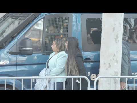 Lawyers and relatives arrive at court for Dani Alves rape trial