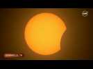 Solar eclipse begins in Texas