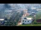 Smoke billows from burning vehicle amid settler attack on West Bank village