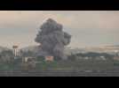 Smoke billows after Israeli strikes on south Lebanon