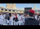 Muslims perform Eid al-Fitr prayers at Mecca's Grand Mosque