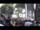 Hundreds paralyze Buenos Aires avenue in protest against Milei's economic measures