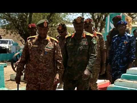 Sudan army chief Burhan visits hospital in Gedaref on first day of Eid