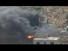 Smoke billows amid settler attacks on West Bank village