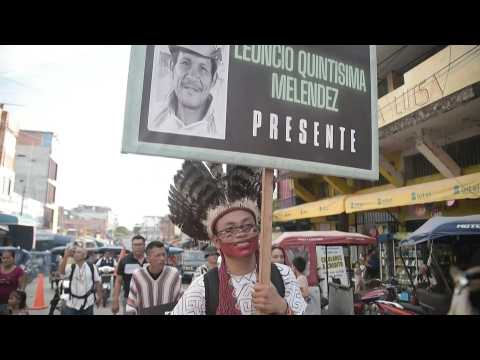 March for environmentalists killed in Peruvian Amazon ahead of verdict