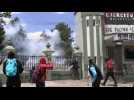 Protesters for disappeared students clash with police in Mexico City