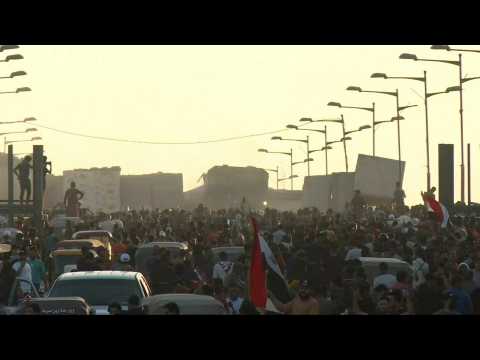 Sadr supporters bring down security barrier to reach Iraq's Green Zone