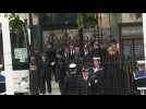 French President Macron arrives at Westminster Abbey for Queen Elizabeth's funeral