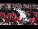 Queen Elizabeth II's cortege arrives at Windsor Castle