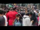 People gather on street after quake in Mexico City