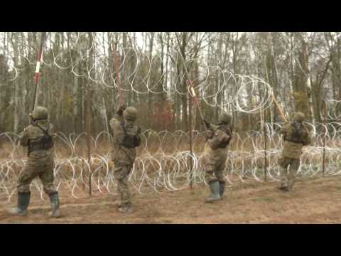 Poland starts building barbed wire fence on its border with Russian enclave