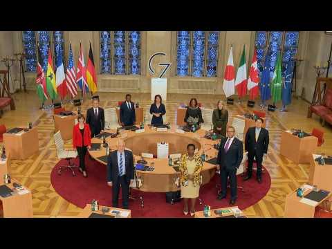 G7 foreign ministers' working session opens in Muenster, Germany