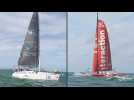 Boats leave Saint-Malo for Route du Rhum start line