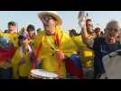 Ecuador fans gather in front of Al Bayt stadium before World Cup kick-off