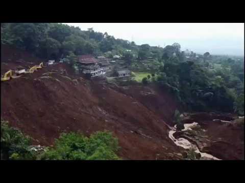 Aerial images of deadly quake-triggered landslides in Indonesia