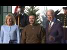 Joe Biden welcomes Volodymyr Zelensky at the White House