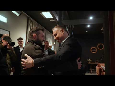 Zelensky meets Duda in Poland on way back to Ukraine