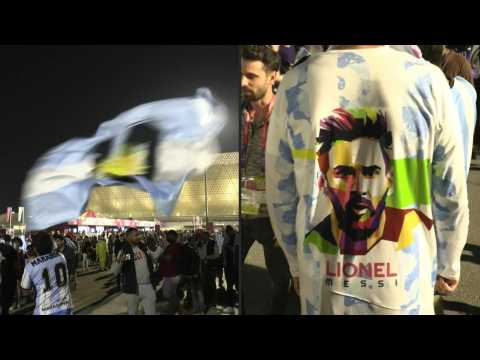 Fans arrive at Lusail Stadium for Argentina-Croatia semi-final