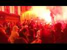 Fans go wild in Paris as France score first goal in World Cup final