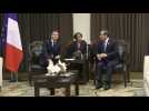 French President Macron meets Egyptian counterpart Al-Sissi at 'Baghdad II' summit in Jordan