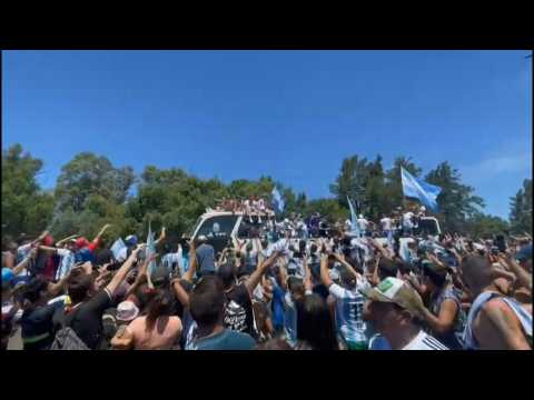 Argentina players begin victory tour of Buenos Aires