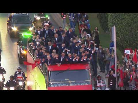 Morocco celebrate World Cup performance with fans in Rabat