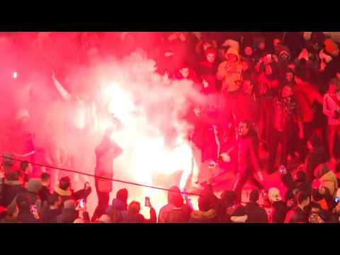 Fans celebrate in Paris after France end Morocco World Cup dream