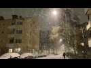 Heavy snowfall in Sweden's capital