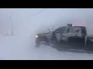 Snow covers roads as blizzard slams New York
