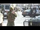 Israeli soldiers gather at scene of attack in West Bank's Huwara