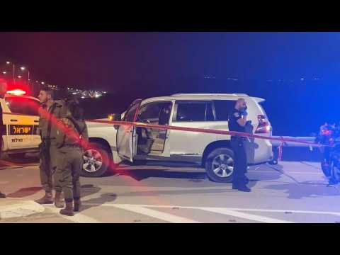 Israeli emergency services at scene of attack near West Bank's Jericho
