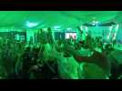 Supporters of Nigeria's ruling party candidate celebrate election result