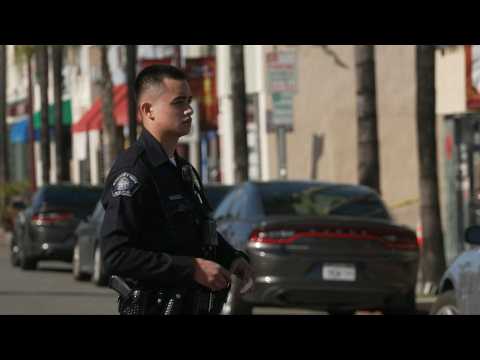 Police on the scene of mass shooting in California