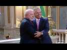 Argentine president Fernandez receives Brazilian counterpart Lula