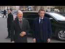 French President and German Chancelor arrive at La Sorbonne