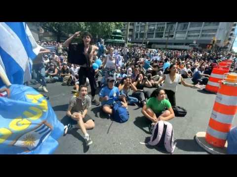 Uruguay fans react as they win over Ghana but exit World Cup