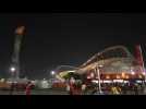 The Torch Doha displays image of Brazilian football legend Pele