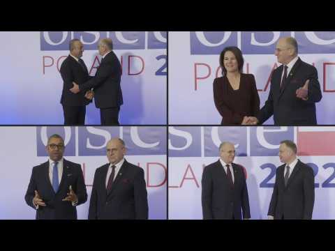 Polish President Duda and foreign ministers arrive at OSCE council