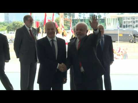 Brazil's Lula receives Germany's Olaf Scholz in Brasilia