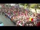 Thailand: Anti-junta rally outside Myanmar embassy on coup 2nd anniversary